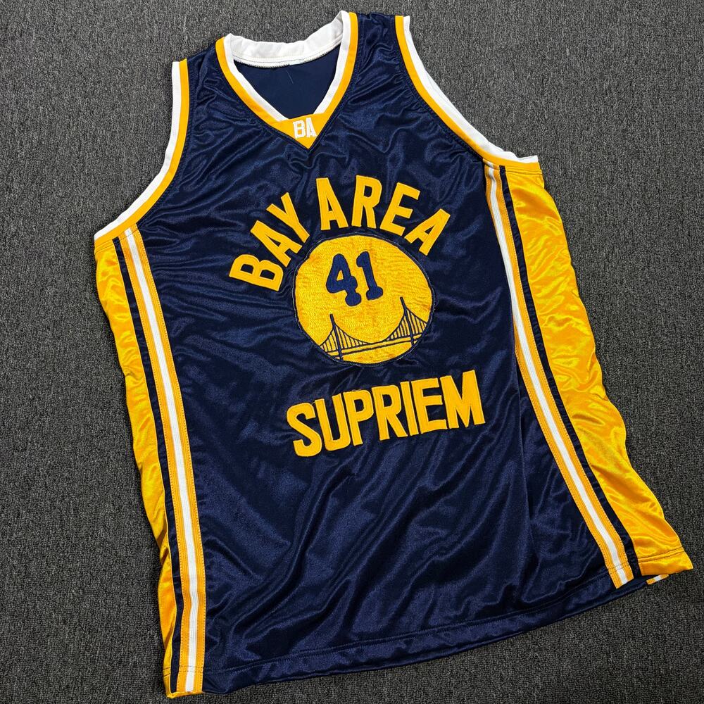 Vintage Y2k 90's Bay Area Supriem Basketball California Jersey 41 Men's Large